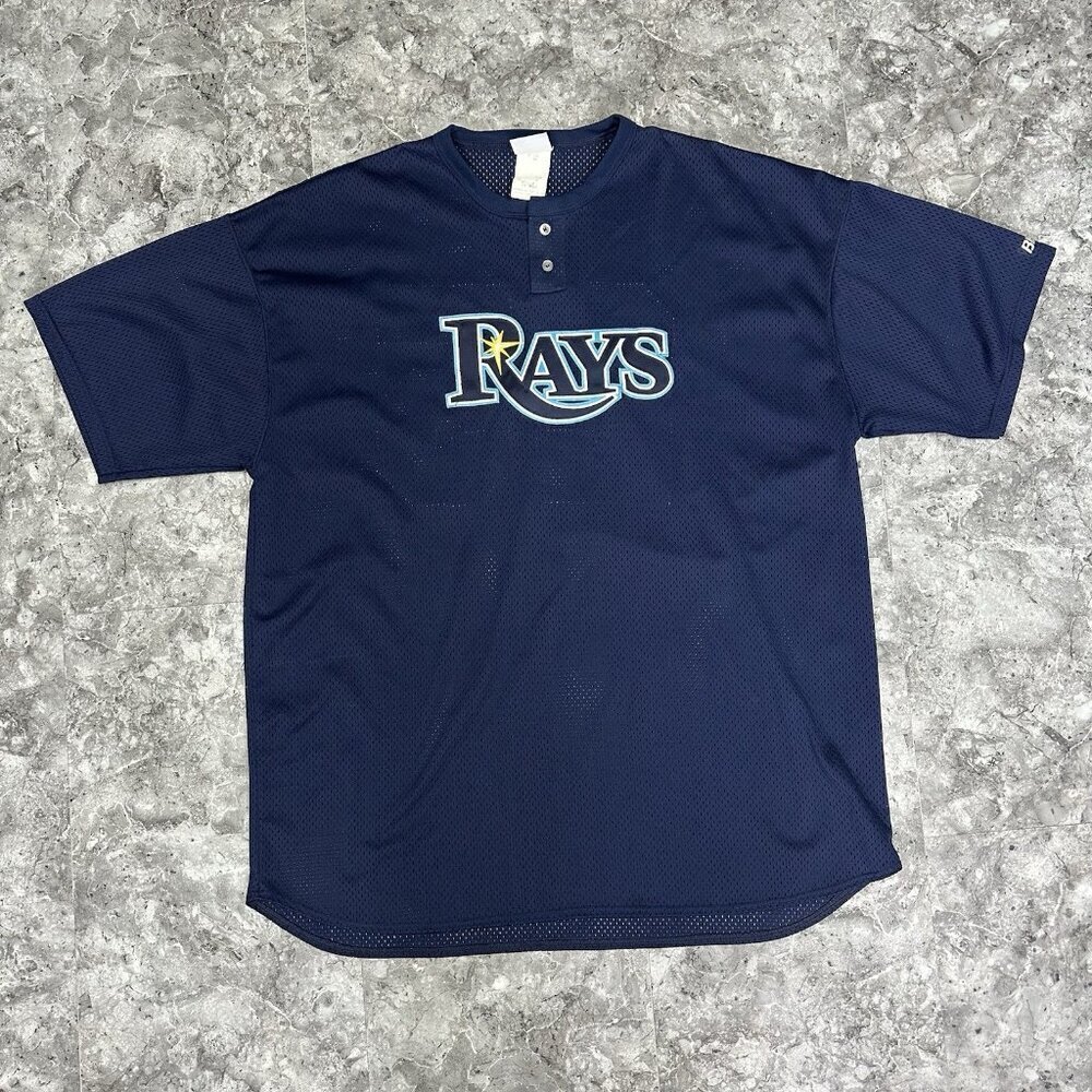 Vintage Tampa Bay Rays BP Pullover Jersey #25 MLB XXL Blue